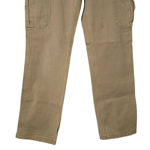 Duluth Womens Tan Curvesetter Waistband Pants 8x33 Carpenter Work Cargo Outdoor - Picture 3 of 9